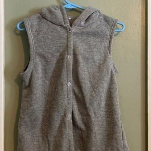 Grey Hooded Light-Weight Vest
